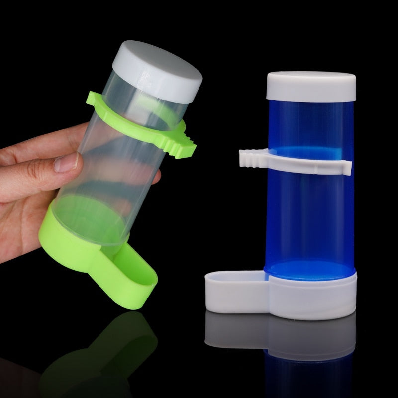 Pet Bird Automatic Drinker Feeder Bird Parrot Food Bottle Bird Cage Parrot Feeding Tool Automatic Feeder and Drinkers 1 Pcs