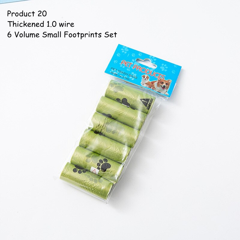 15bag/Roll Dog Cat Poop Bag Collector Pet Pick Up Degradable Garbage Bag Convenient Clean Waste Trash Bag Outdoor Pet Supplies