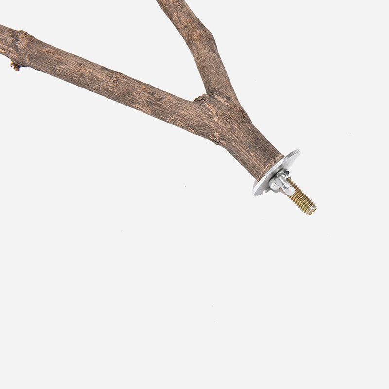 1Pc Hamster Branch Perches For Bird Cage 15cm Pet Parrot Raw Wood Fork Tree Branch Stand Rack Toy