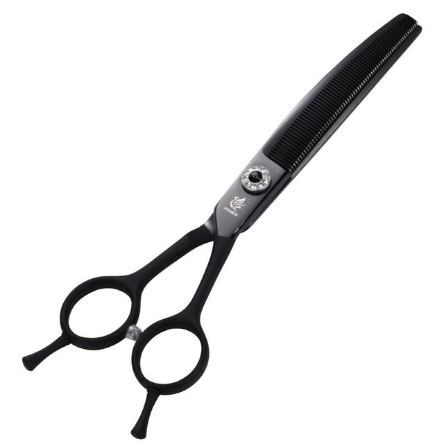 Fenice high-end 7.25 inch professional dog grooming scissors curved thinning shears for dogs & cats animal hair tijeras tesoura
