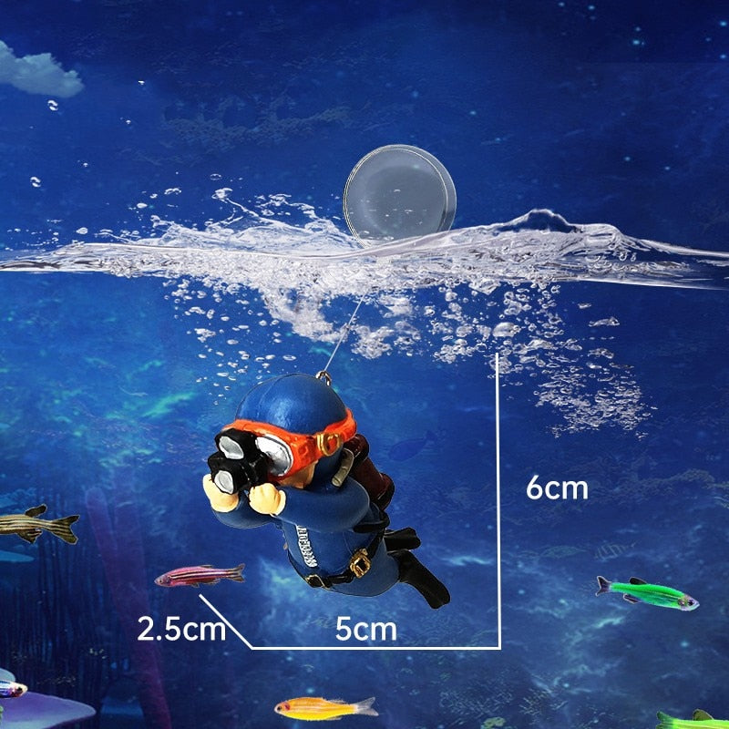 Aquarium Decoration Fish Tank Ornaments Cartoon Character Pineapple House Resin Aquarium Ornaments Floating Decoration