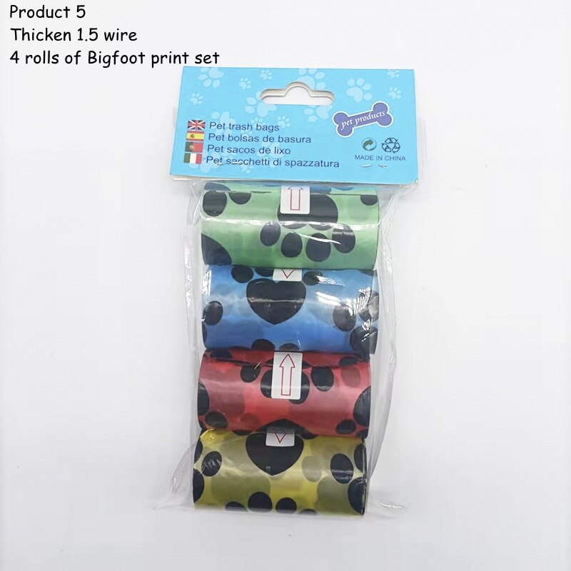 15bag/Roll Dog Cat Poop Bag Collector Pet Pick Up Degradable Garbage Bag Convenient Clean Waste Trash Bag Outdoor Pet Supplies