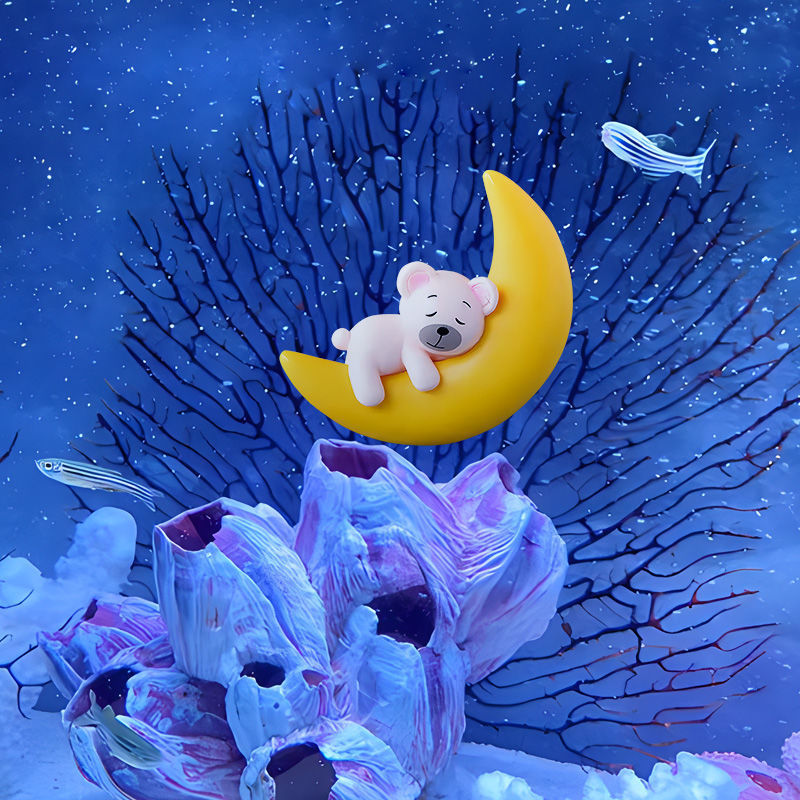 Aquarium Decoration Fish Tank Ornaments Cartoon Character Pineapple House Resin Aquarium Ornaments Floating Decoration