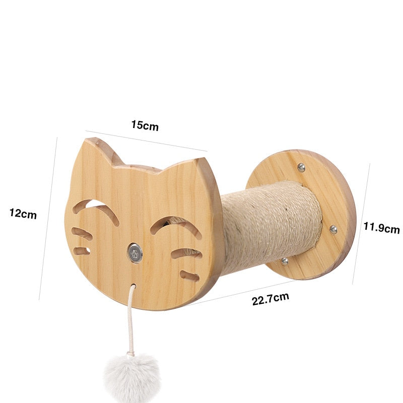 1pcWall-mounted Cat Hammock Bed Pet Furniture Kitten Wall Shelf Set Cat Perch Wooden Scratching Climbing Post Cat Tree House Toy