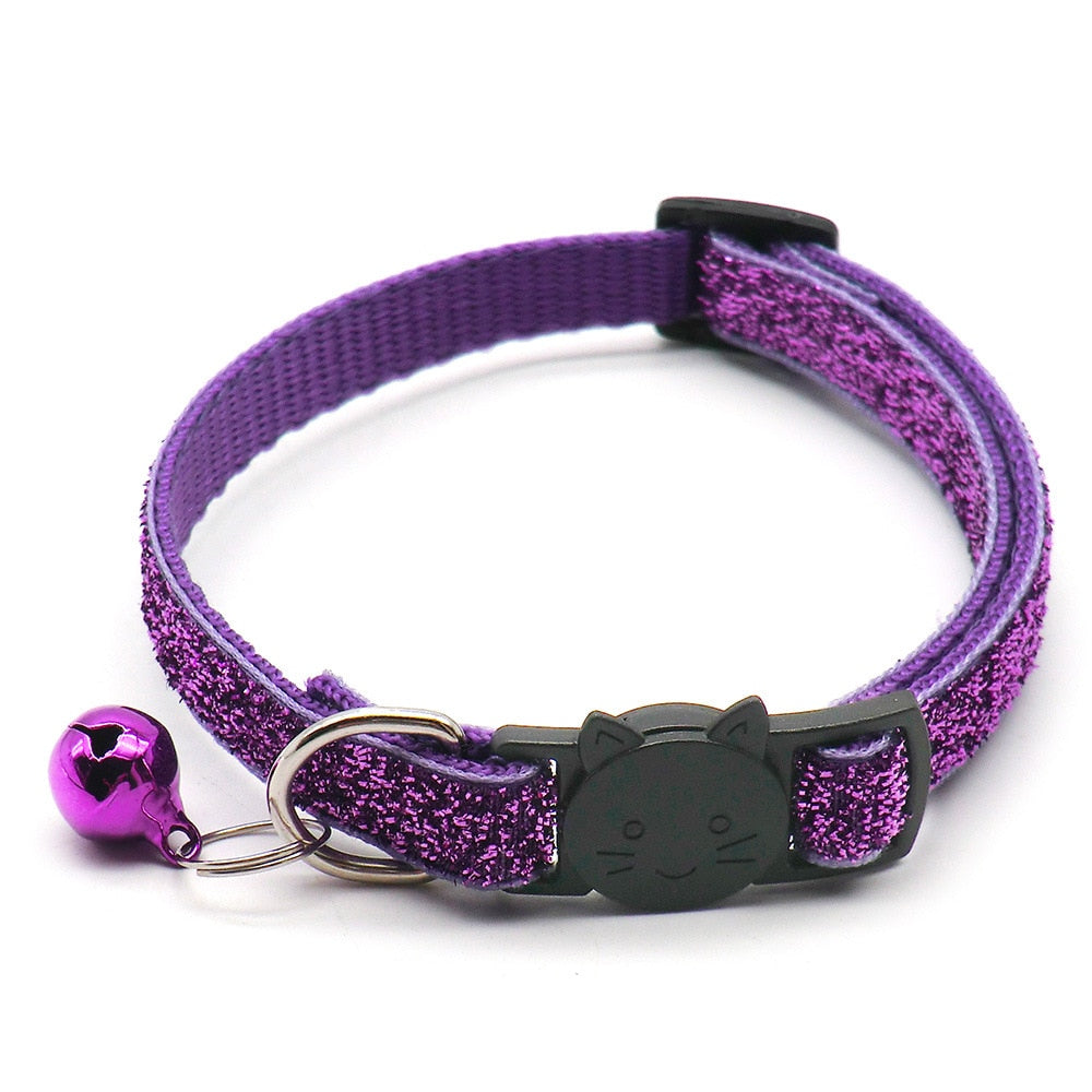 Cute Cat Collar With Fruit Pendant Adjustable Collars With Cat Head Pattern Bells Pendant Reflective Pets Collar Cat Accessories