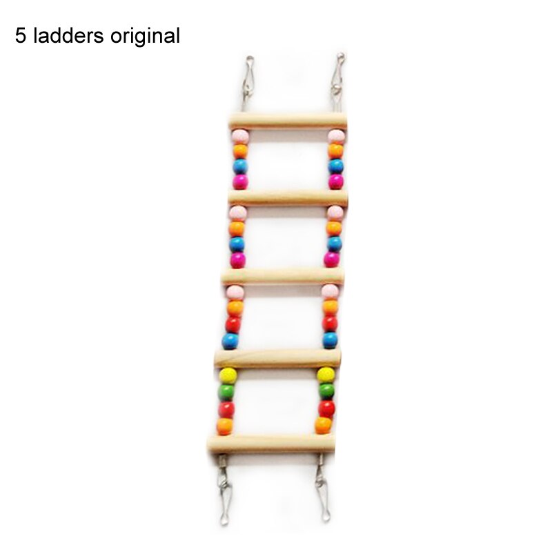 1PC Bird Toys Parrots Ladders Bird Supplies Hanging Colorful Balls Climbing with Natural Wood Toys Parrot Accessories おもちゃ
