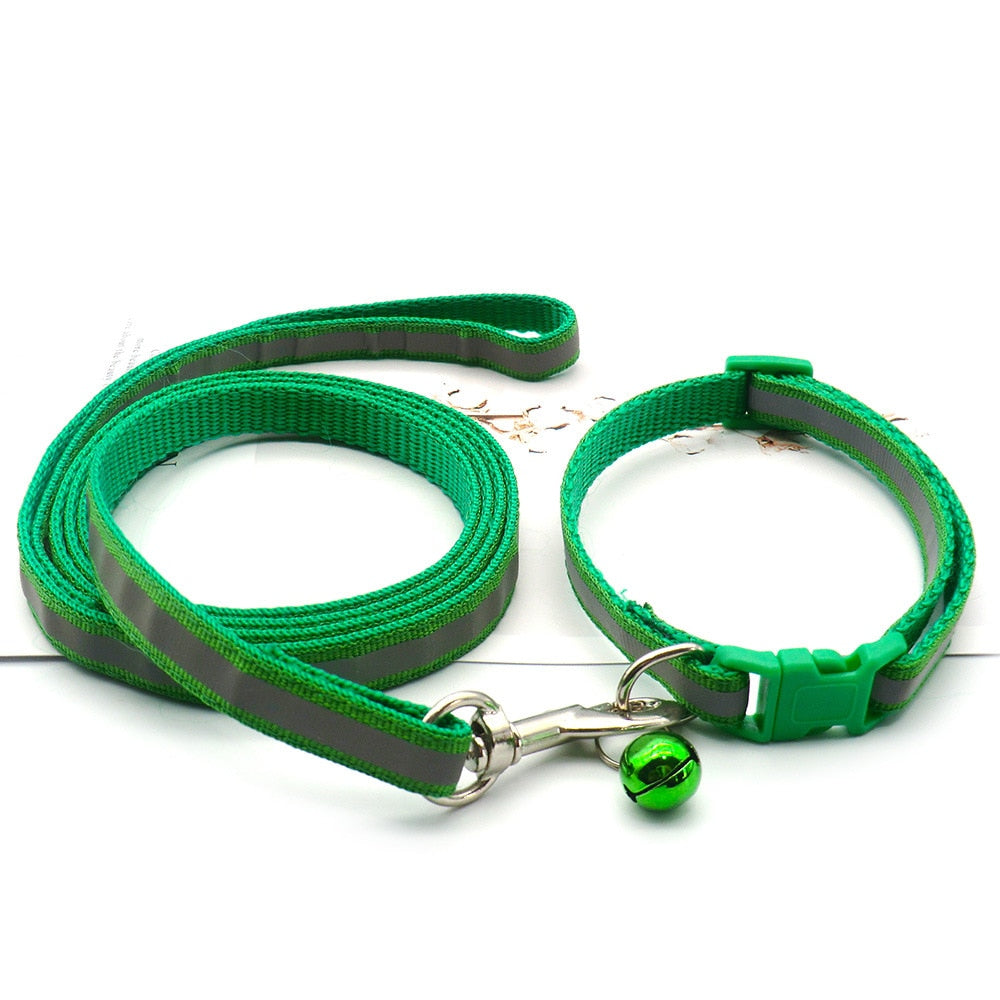 Cute Dog Paw Print Pet Traction Rope Puppy Collar Set Multiple Colors Adjustable Puppy Cat Accessories Pet Supplies 1.2M
