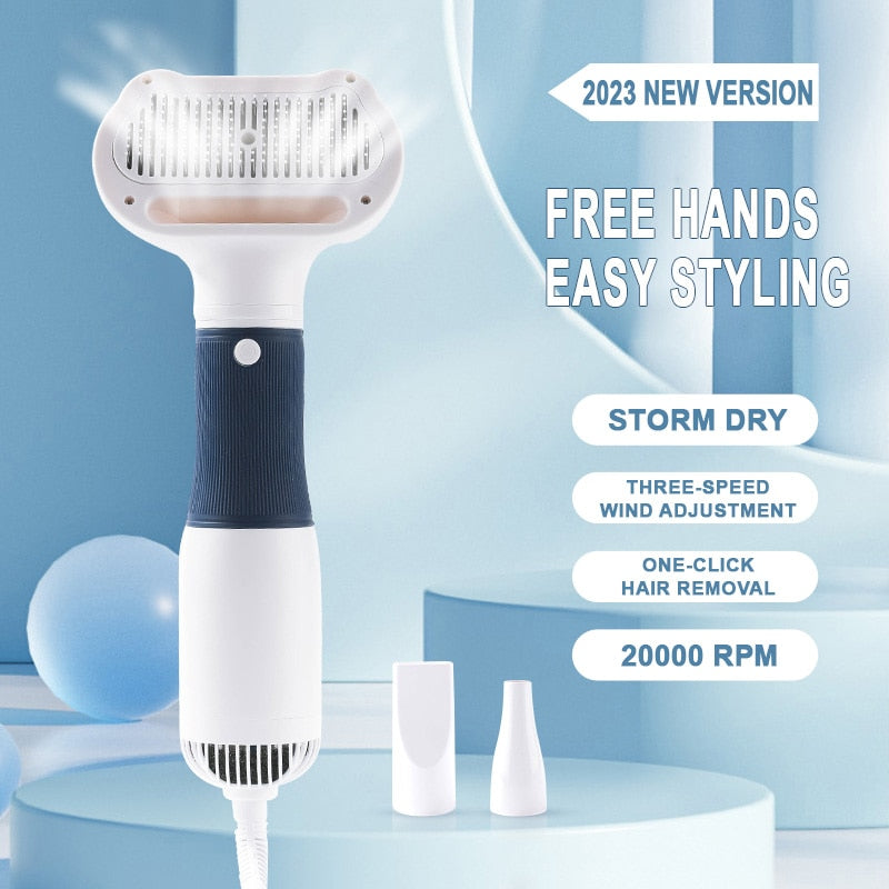 3 in1 Pet Dog Dryer Quiet Dog Hair Dryers and Comb Brush Grooming Kitten Cat Hair Comb Puppy Fur Blower Low Noise Temprature