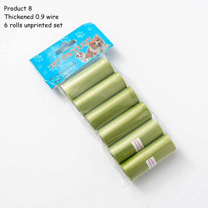 15bag/Roll Dog Cat Poop Bag Collector Pet Pick Up Degradable Garbage Bag Convenient Clean Waste Trash Bag Outdoor Pet Supplies