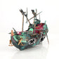Large Aquarium Decoration Boat Plactic Aquarium Ship Air Split Shipwreck Fish Tank Decor C