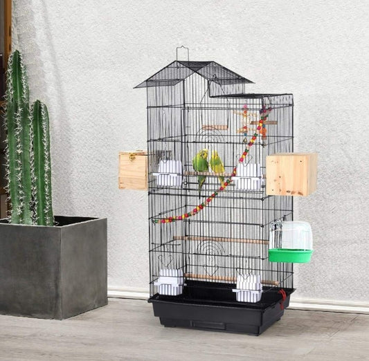 Wire Bird Cage Birdcage Parrot Bird Cage Extra Large Luxury Peony Parrot Cage Wire Bird Cage Metal Breeding Parrot Bird Cage