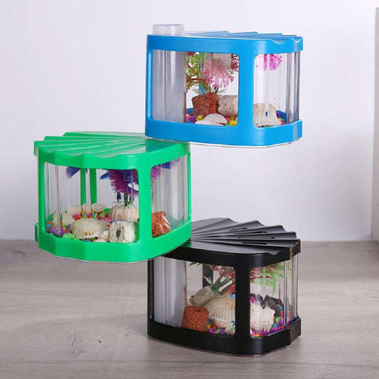 Small Fish Tank Stack Freely Broken-proof Smell-less Small Building Block Fish Tank for Turtle