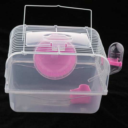 Portable Pet Hamster Cage Guinea Pig Gerbils Mice House with Heel