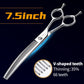 Fenice 7.0/7.5 inch Professional Dog Grooming Shears Curved Thinning Scissors for Dog Face Body Cutiing JP 440C High Quality