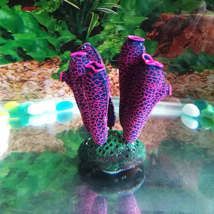 Silicone Glowing Artificial Fish Tank Aquarium Plants Ornament Underwater Ascidian Lettuce Anemone Coral Plant Decor Accessories