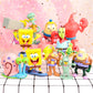 11pcs/set Sponges Figure Bobs Patrick Star Toys Cartoon Action Figure Kids Xmas Gift Fish Tank Micro Landscape Decor Aquarium