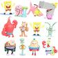 11pcs/set Sponges Figure Bobs Patrick Star Toys Cartoon Action Figure Kids Xmas Gift Fish Tank Micro Landscape Decor Aquarium