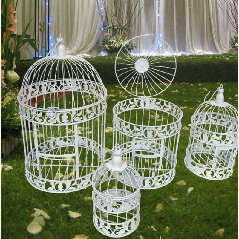 Fashion Large Antique Decorative Bird Cages Hand Made Classic Iron Birdcage for Wedding Decoration free shipping