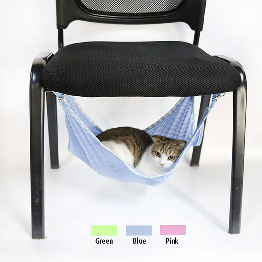 Washable Summer Cat Hammock Bed Choice Under Chair Breathable Air Mesh Pet Cage Hammock Hanging Bed for cat puppy