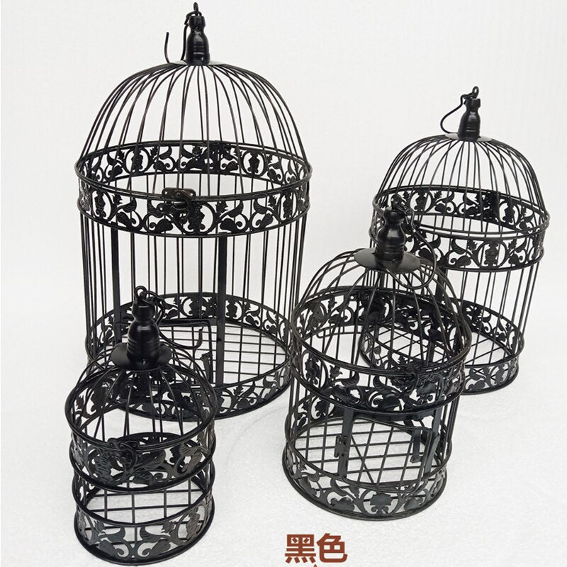 Fashion Large Antique Decorative Bird Cages Hand Made Classic Iron Birdcage for Wedding Decoration free shipping