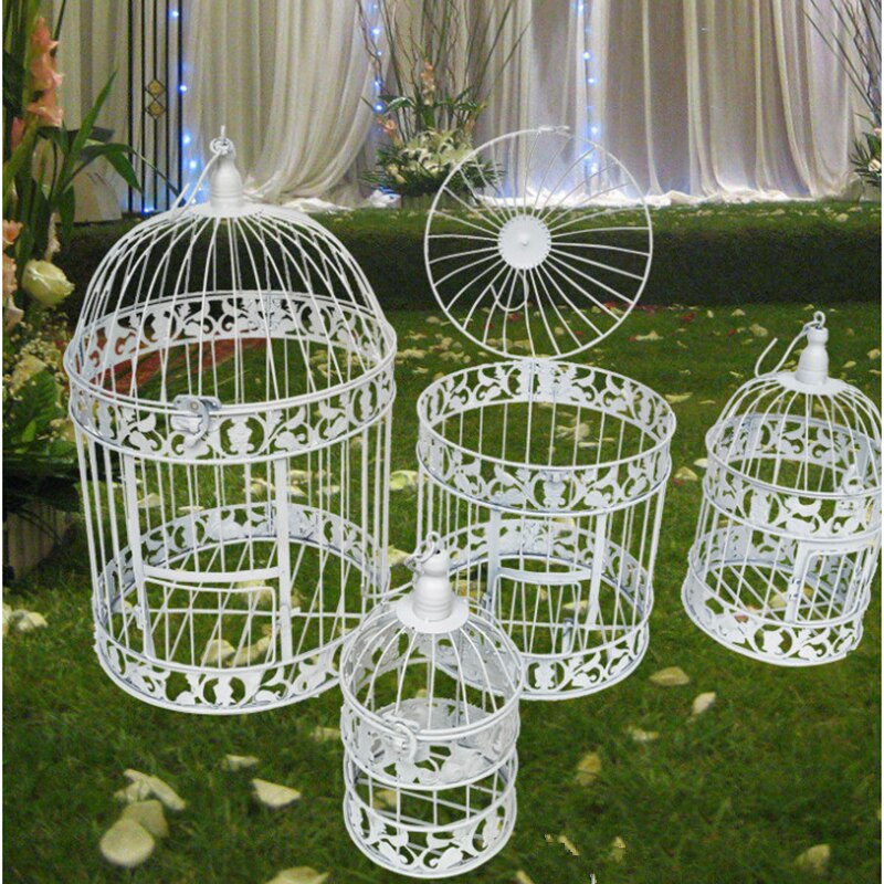 Fashion Large Antique Decorative Bird Cages Hand Made Classic Iron Birdcage for Wedding Decoration free shipping