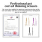 Fenice high-end 7.25 inch professional dog grooming scissors curved thinning shears for dogs & cats animal hair tijeras tesoura