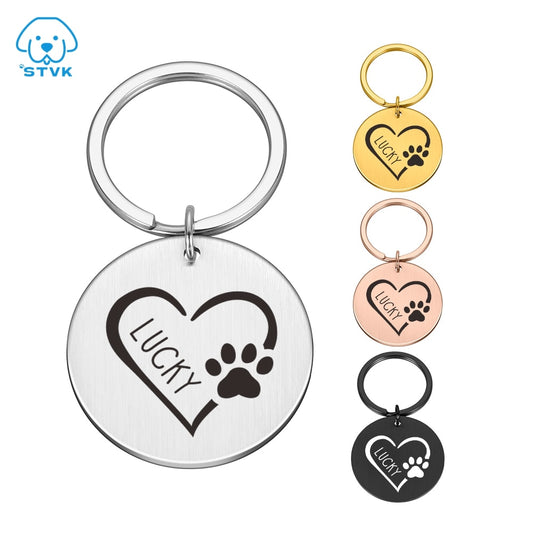 Double-side Customized Name Address Tags Pet Dog Tags Cat Collar Accessories Pet ID Dog Tags Collars Stainless Steel Cat Tag