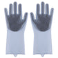 Pet Grooming Cleaning Gloves Dog Cat Bathing Shampoo Glove Scrubber Magic Dishwashing Cleanner Sponge Silicon Hair Removal Glove