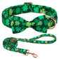 Unique Style Paws st partick Day Dog Collar with Bow Clover Green Shamrock Pet Collar Flower Dog Collar Large Medium Small Dog
