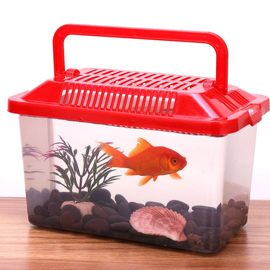 Portable Transparen Feeding Aquarium Pet Products Goldfish Tank Turtle Tank Hamster Box