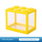 Mini Betta Fish Tank Creative Building Block Fish Cylinder Landscape Lamp LED Light Home Table Decoration accesorios para pecera