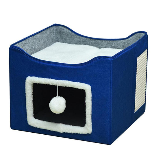 Cat Cave For Indoor Cats Foldable Cat Bed Cave With Scratcher Pet Supply Cat House Bed For Small DogsPomeranian Shiba Inu