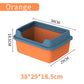 Large Capacity Cat Litter Box Semi-closed Plastic Sand Box for Cats Pet Toilet Anti Splash Cat Tray Cleaning Bath Basin Supplies