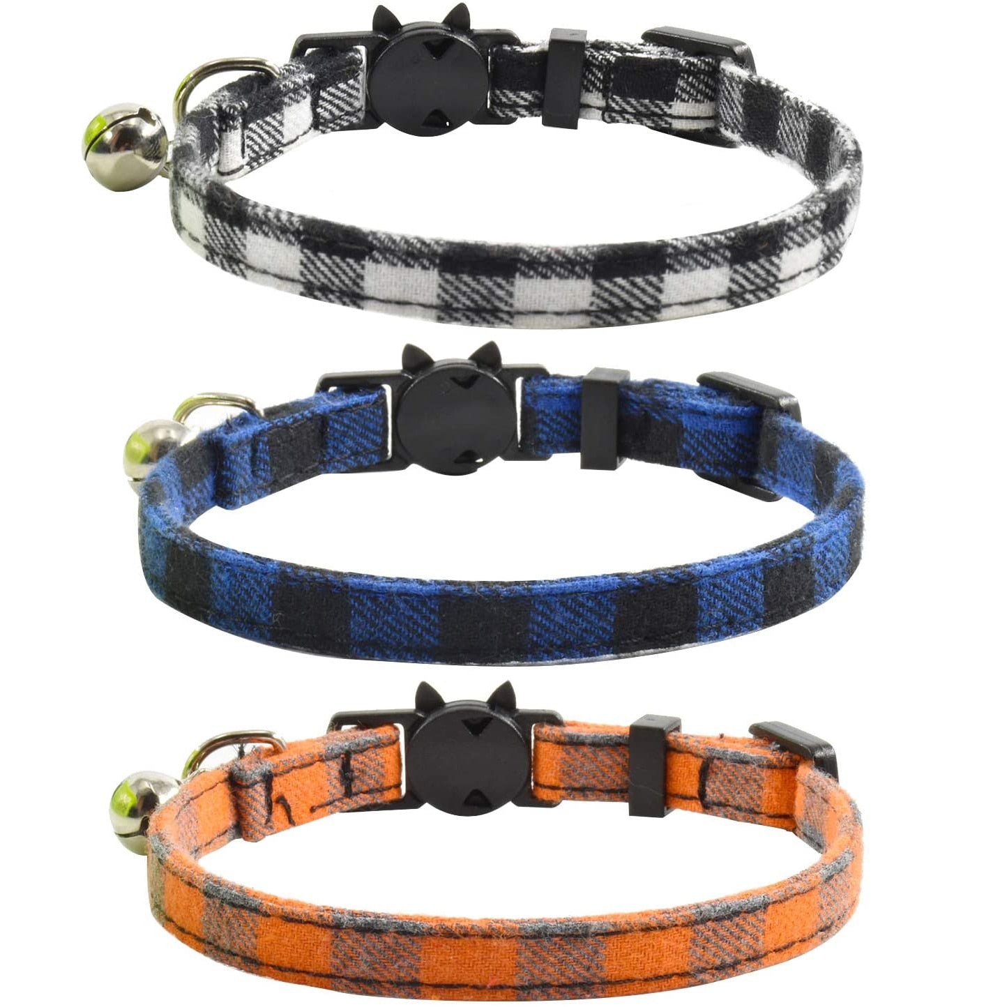 Cat Collar Breakaway with Bell Leopard Durable &amp; Safe Cute Kitten Collars Safety Adjustable Kitty Collar for Cat Puppy 7.5-11in