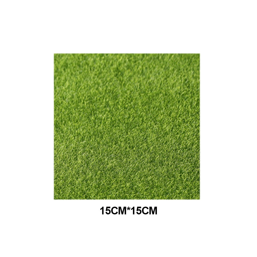 Aritificial Square Lawn Piece for Fish Tank Aquarium Microlandschaft Decoration Grass Moss Mat 15*15cm Fish Tank Decoration