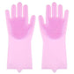 Pet Grooming Cleaning Gloves Dog Cat Bathing Shampoo Glove Scrubber Magic Dishwashing Cleanner Sponge Silicon Hair Removal Glove