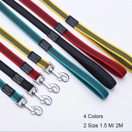 1.5M 2.0M Non-slip Nylon Vulcanized Dog Leads Resistant For Middle Big Sized Dogs Golden Retriever Samoyed