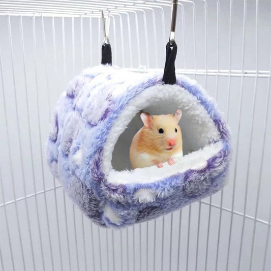 Warm Fleece Hamster Bed House Winter Pet Nest for Rats Guinea Pig Squirrel Sugar Glider Rodents Hamsters mascotas Accessories