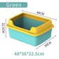 Large Capacity Cat Litter Box Semi-closed Plastic Sand Box for Cats Pet Toilet Anti Splash Cat Tray Cleaning Bath Basin Supplies