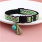 Adjustable Cat Collar with Tassels and Bells Embellished Pet Collar Colorful Plaid Jacquard Pattern Collars for Cat Dog Supplies