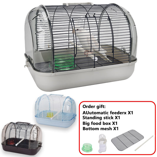 Portable Detachable Parrot Travel Cage Lightweight Transport Bird Cage with Handle for Small Bird Bird Carry Supplies