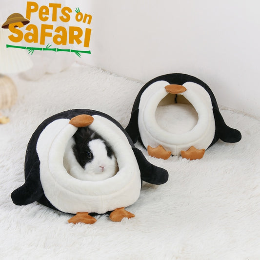 Cute Winter Warm Hamster Bed Short Plush Guinea Pig Rabbit House Accessories Cartoon Kitten Sleeping Nest Soft Mat for Small Pet