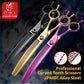 Fenice high-end 7.25 inch professional dog grooming scissors curved thinning shears for dogs & cats animal hair tijeras tesoura