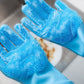 Pet Grooming Cleaning Gloves Dog Cat Bathing Shampoo Glove Scrubber Magic Dishwashing Cleanner Sponge Silicon Hair Removal Glove