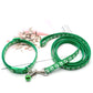 Cute Dog Paw Print Pet Traction Rope Puppy Collar Set Multiple Colors Adjustable Puppy Cat Accessories Pet Supplies 1.2M