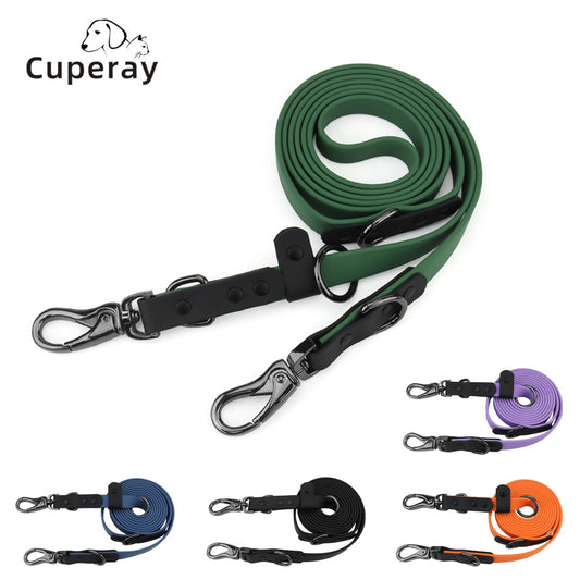 Waterproof Dog Leash with 2 Hooks for Walking,Adjustable for Traffic Control Safety Durable and Odor Proof for Medium Large Dogs