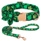 Unique Style Paws st partick Day Dog Collar with Bow Clover Green Shamrock Pet Collar Flower Dog Collar Large Medium Small Dog