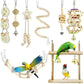 10PCS Parrot Bird Toys Wood Articles Pet Bird Set Combination Toys For Parrot Ladder Training Bird Toy Swing Ball Bell Standing