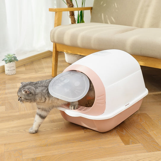 Fully Enclosed Large Litter Box with Door