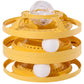 3 Levels Cat Tracks Toy With Balls Pet Cat Toy Tower Tracks Disc Puzzle Exercise Teaser Interactive Chase Toys For Cats Kitten